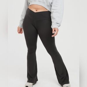 Aerie Crossover Flare Leggings